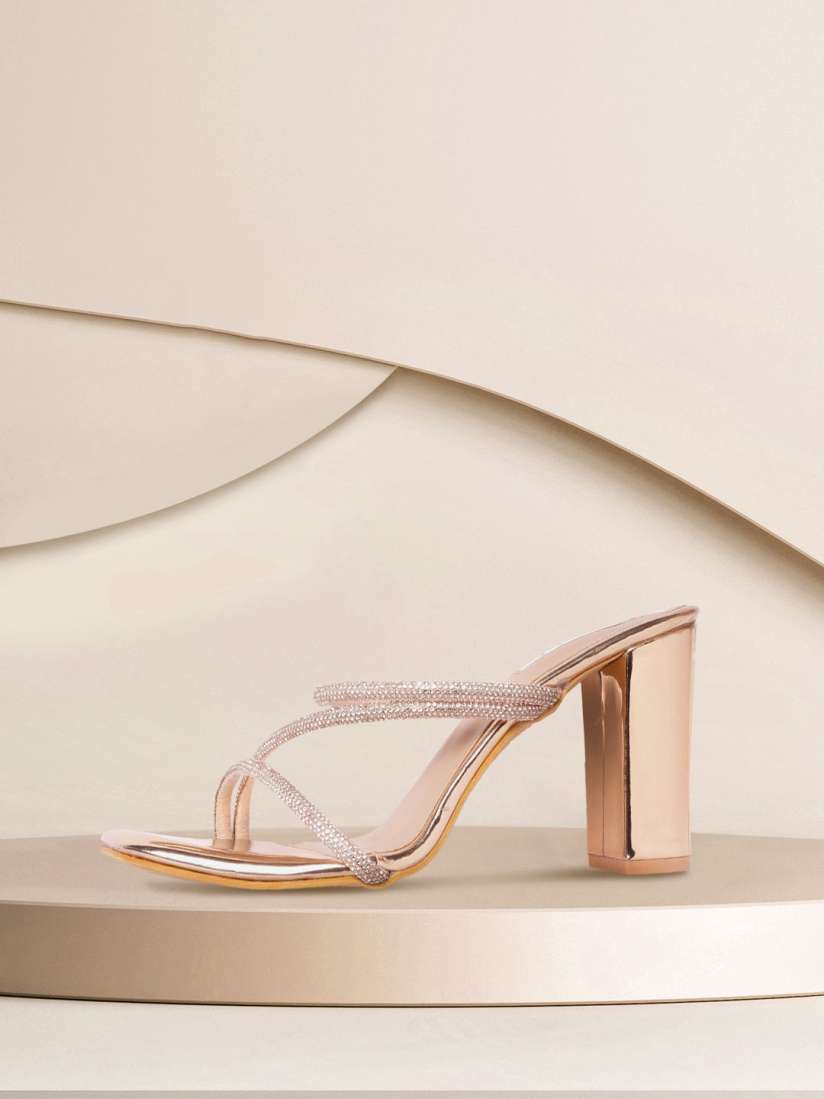 Rose gold heels sale top