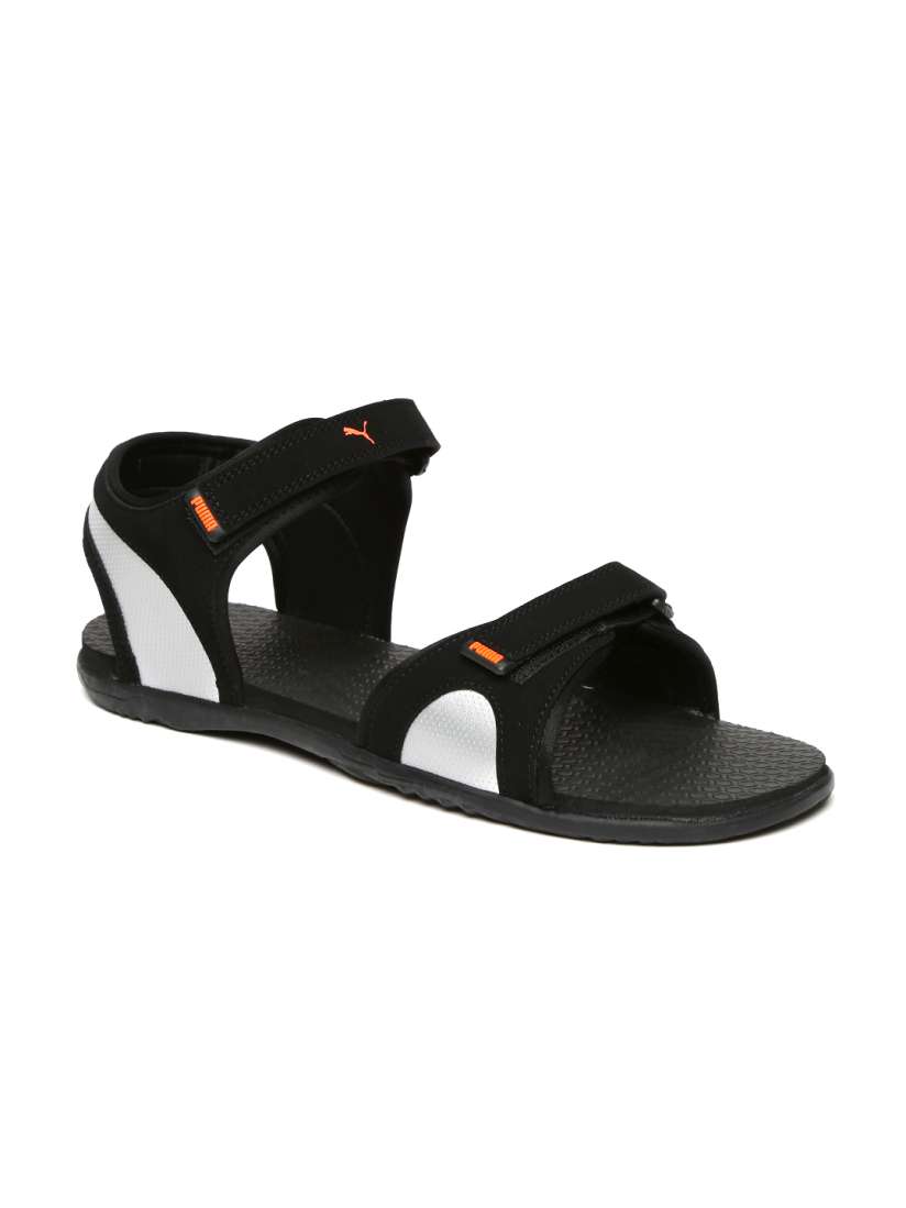 Buy Puma Men Black Silver Toned Relay Sports Sandals Sandals for Men 1977411 Myntra