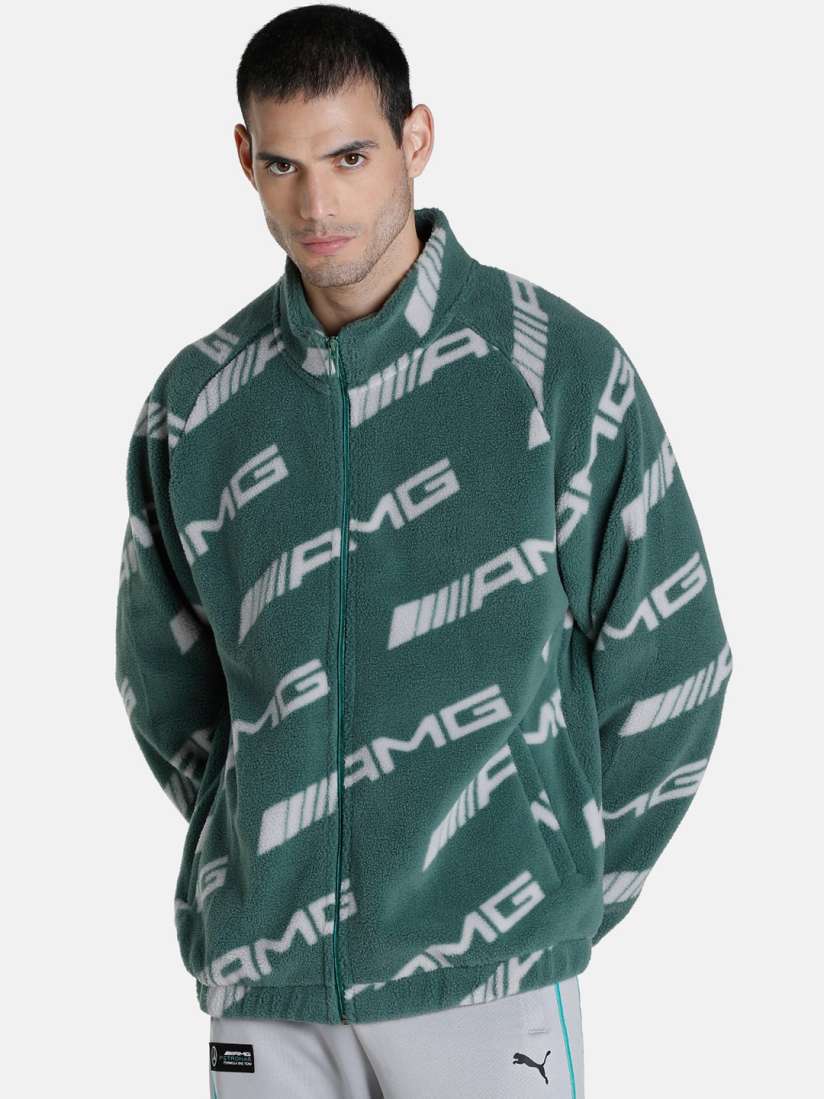 Buy PUMA Men Green Mercedes AMG Petronas Motorsport F1 Fleece Sporty Jacket Jackets for Men 19775792 Myntra