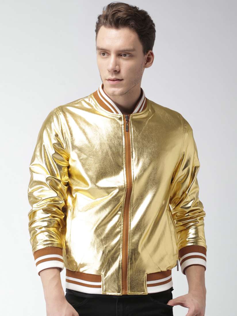 Mens metallic gold jacket on sale