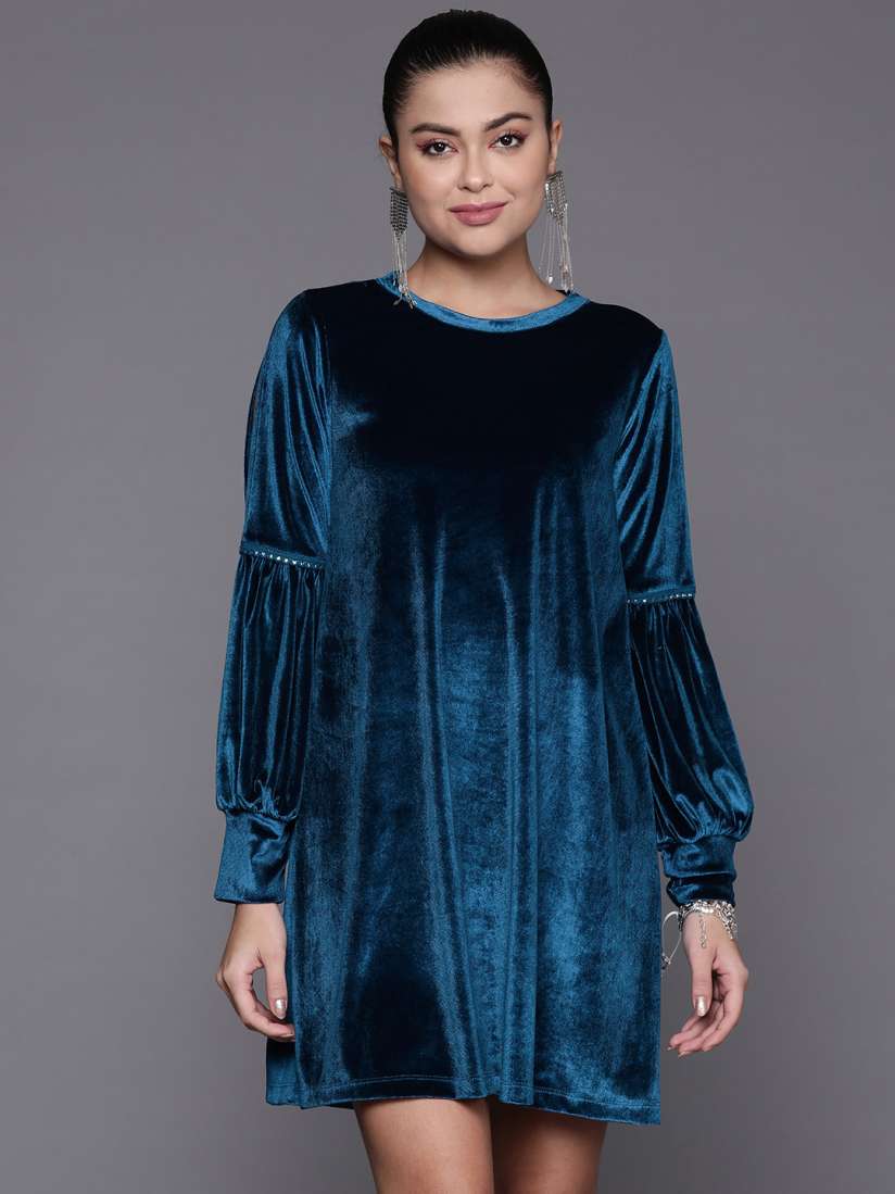 Velvet fila dress top