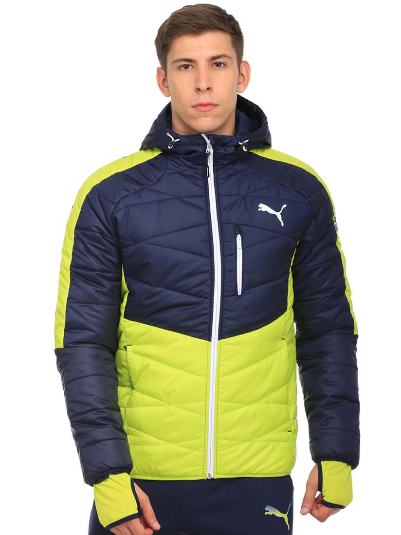 Buy Puma Men Green Navy Active Norway Colourblocked Padded Jacket Jackets for Men 1978547 Myntra