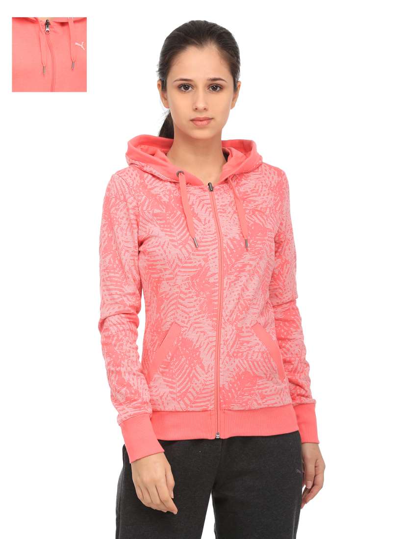 Buy Puma Women Peach Coloured Reversible Hooded Sweat Jacket Jackets for Women 1978601 Myntra