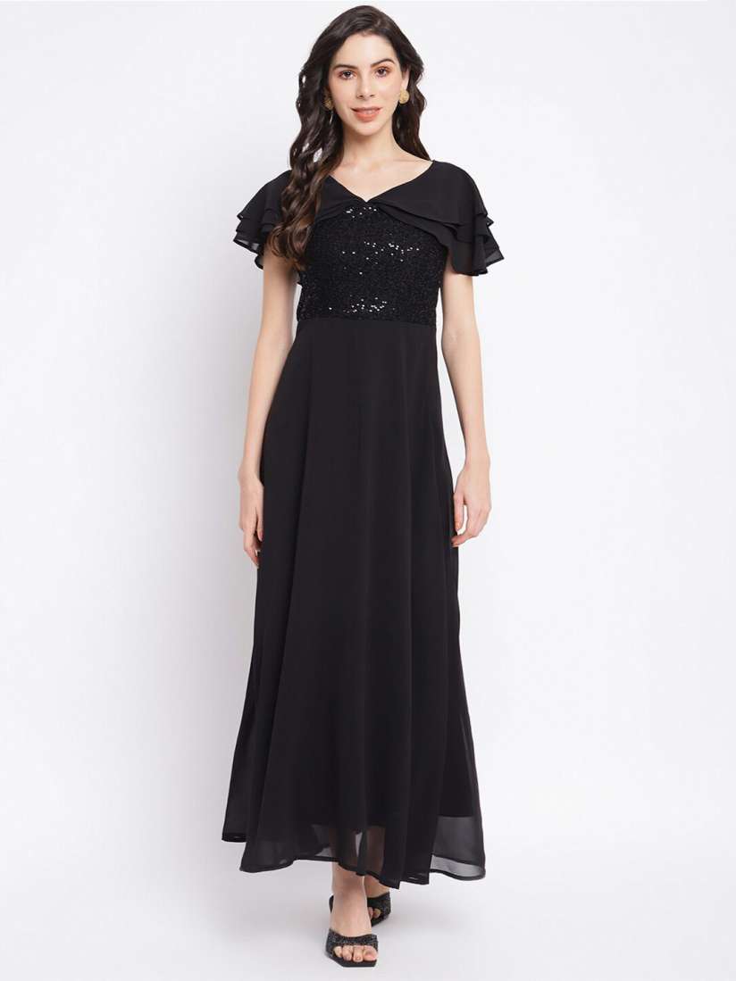 Buy Latin Quarters Black Solid Maxi Dress Dresses for Women 19799302 Myntra