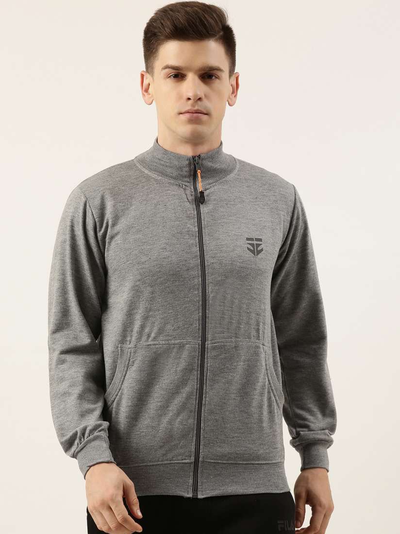 Grey gym jacket deals