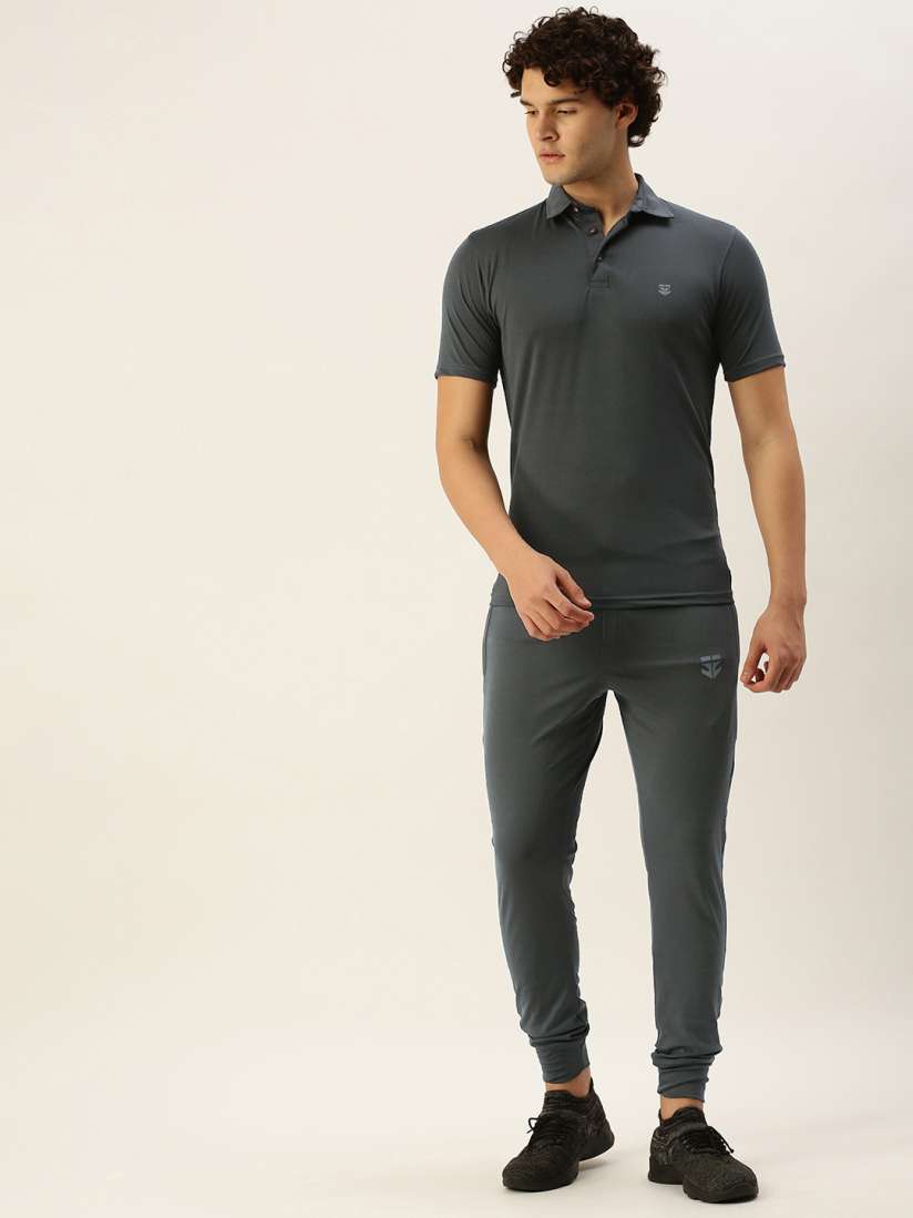Track pants with polo shirt new arrivals