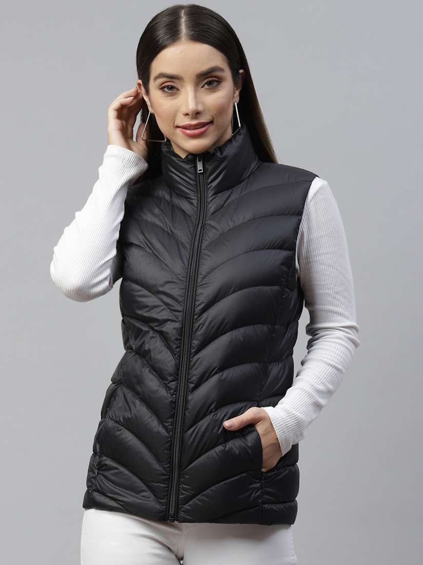 Buy Marks Spencer Women Black Lightweight Puffer Gilet Jacket Jackets for Women 19810636 Myntra