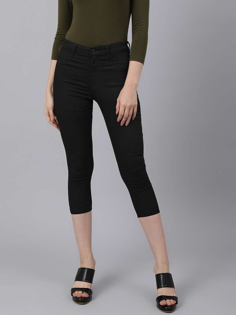 Buy Marks \u0026 Spencer Women Black 3/4th Slim Fit Jeggings - Jeggings for  Women 19810744 | Myntra