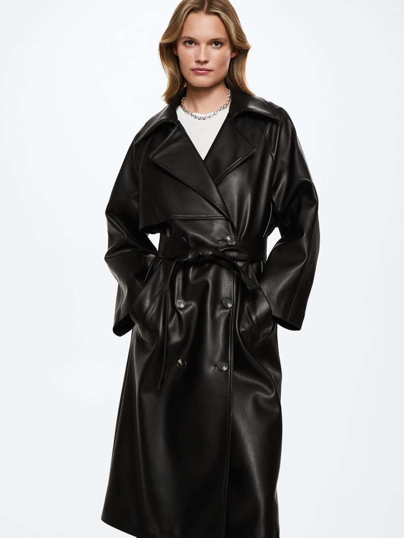 Buy MANGO Women Black Solid Longline Overcoat Coats for Women 19813308 Myntra