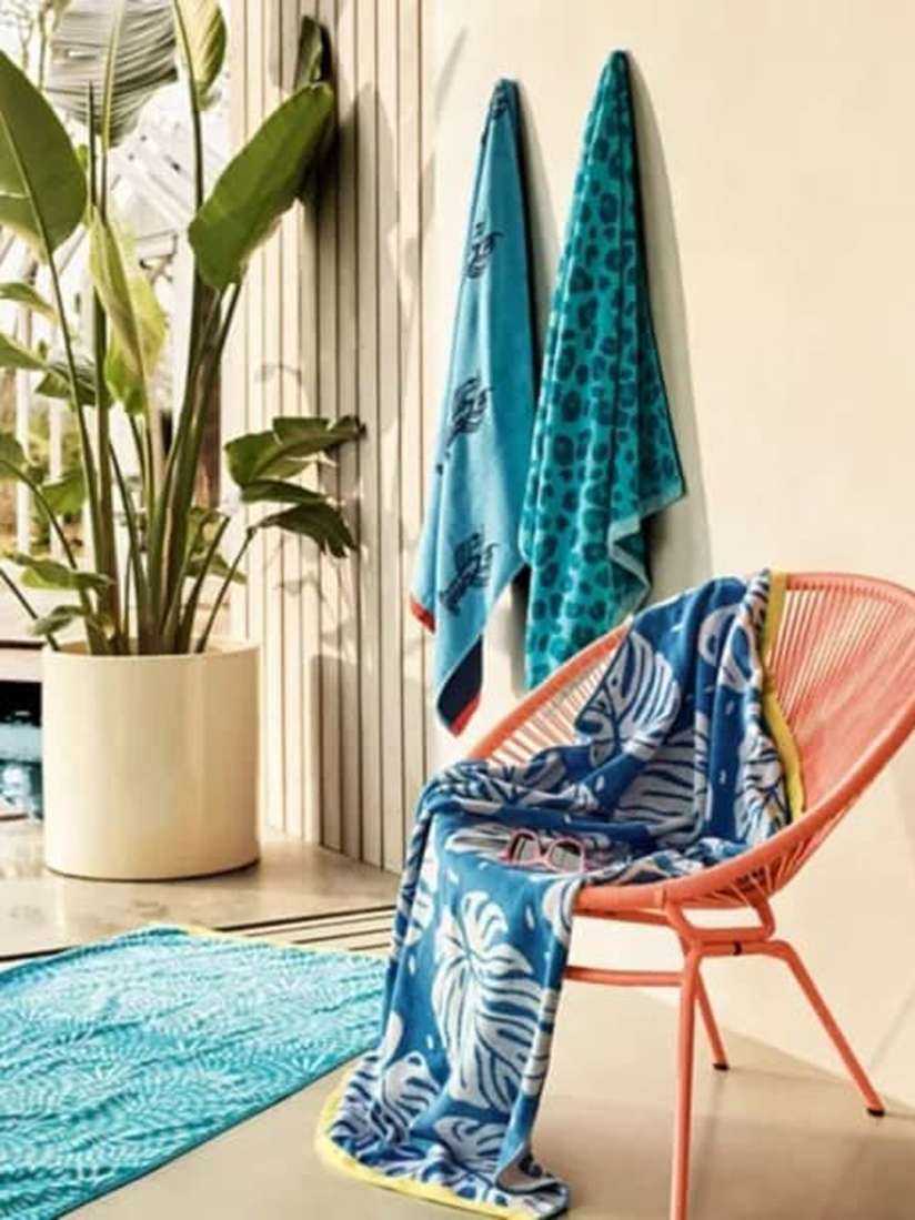 Buy Marks Spencer Blue Printed Pure Cotton 500 GSM Beach Towels Beach Towels for Unisex 19819954 Myntra