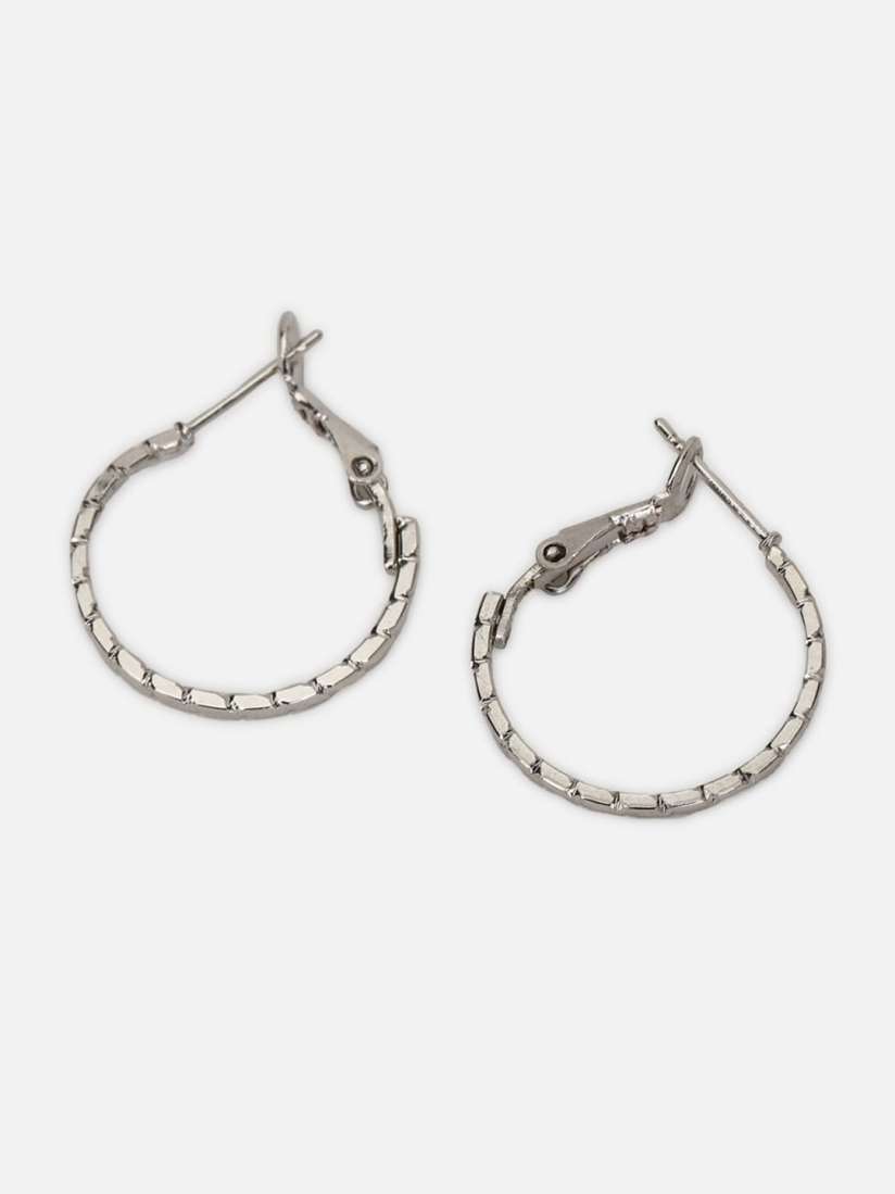 Forever 21 silver hoop earrings online