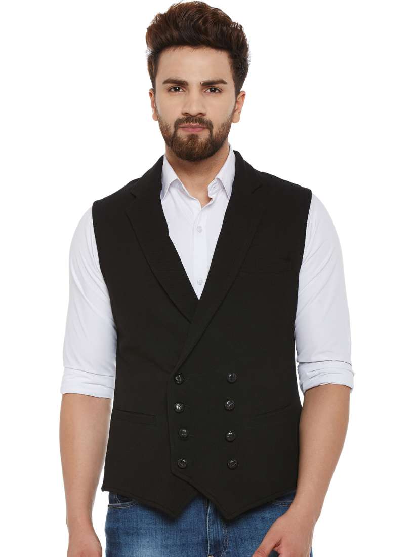 Buy black waistcoat sales
