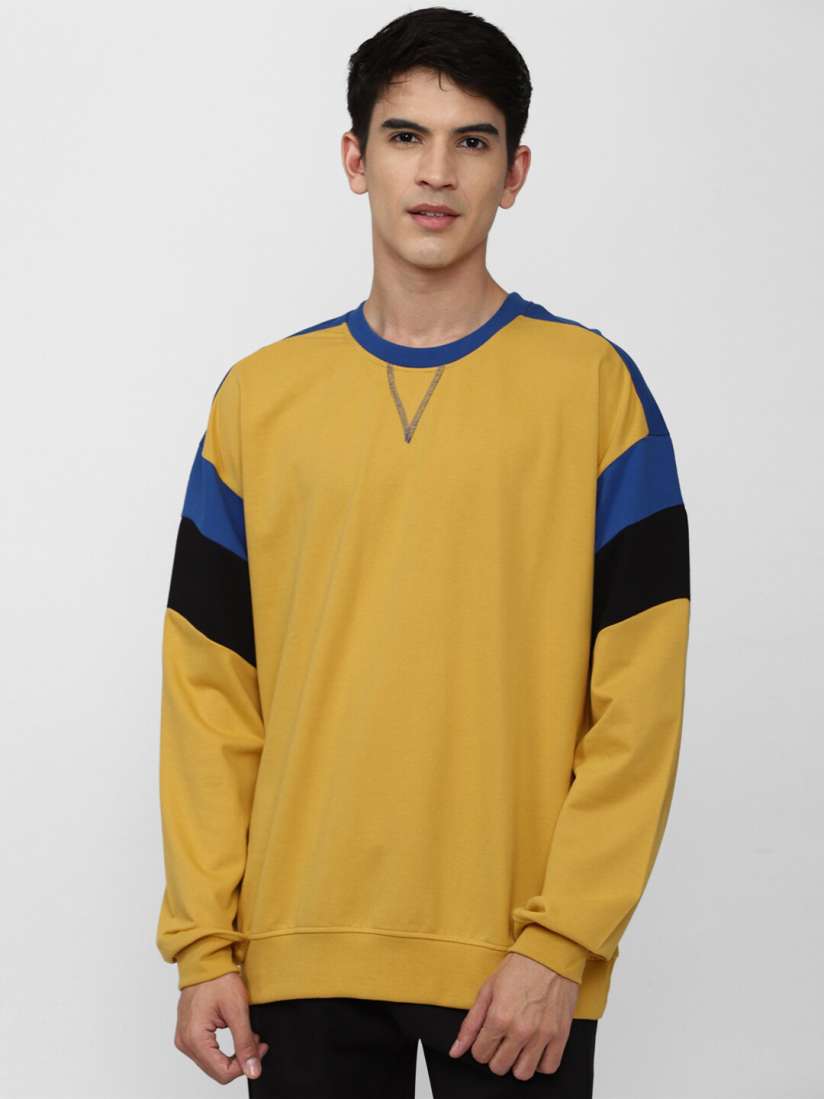 Buy FOREVER 21 Men Yellow Solid Sweatshirt Sweatshirts for Men 19827560 Myntra