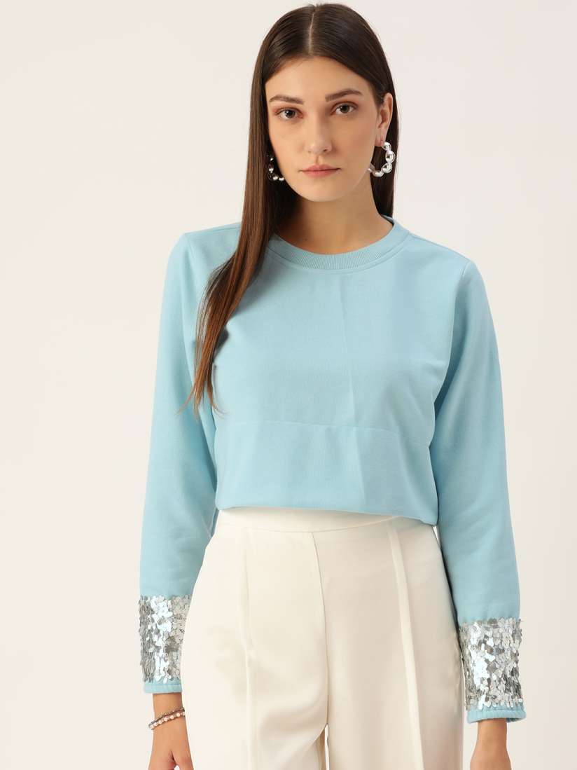 Turquoise blue sweatshirt hot sale