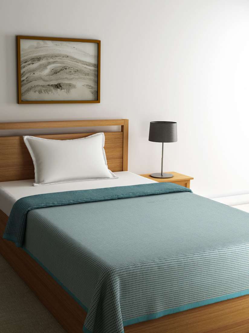 Buy Raymond Home Teal Blue Printed Woollen Single Blanket Blankets Quilts and Dohars for Unisex 1983578 Myntra