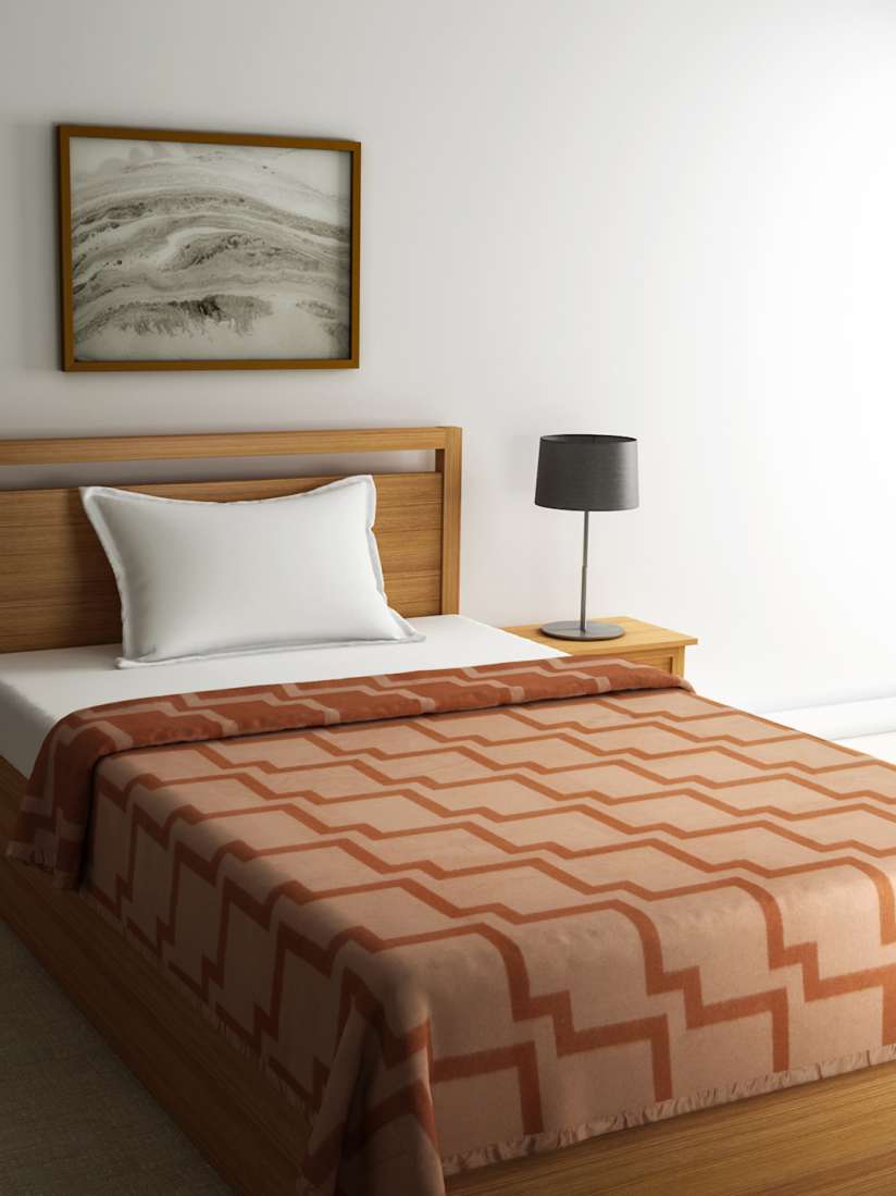 Buy Raymond Home Brown Printed Woollen Single Blanket Blankets Quilts and Dohars for Unisex 1983586 Myntra