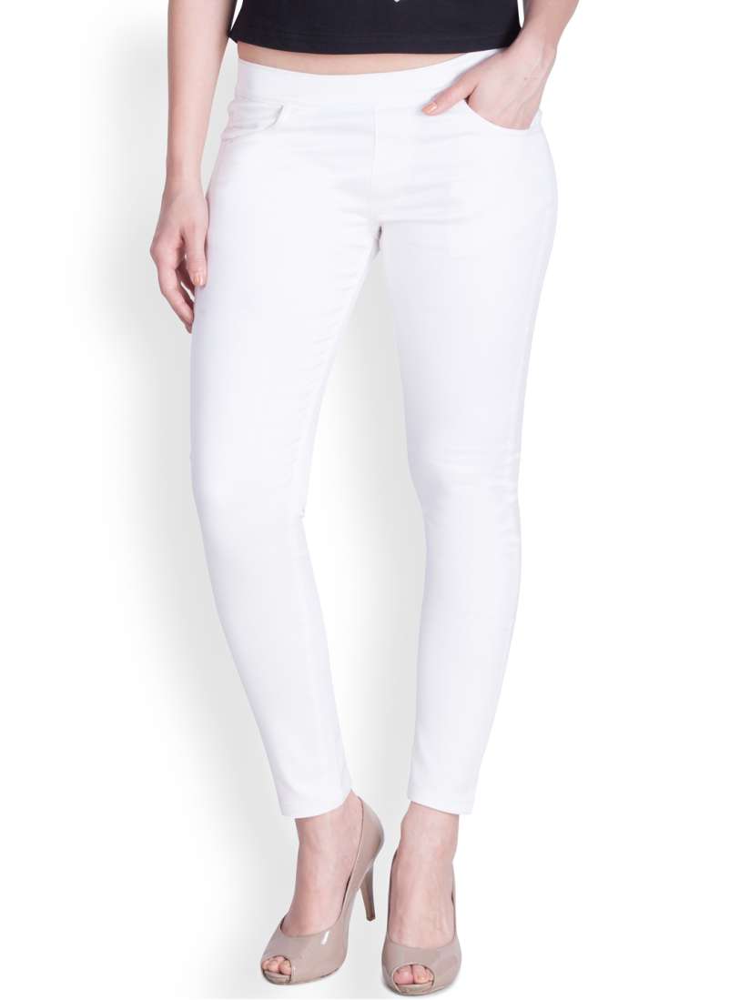 White jeggings myntra discount