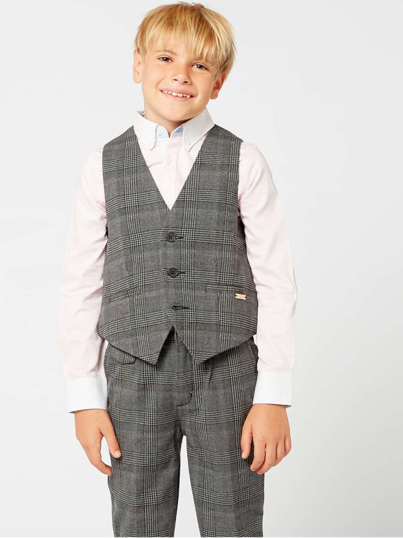 Boys grey waist coat top