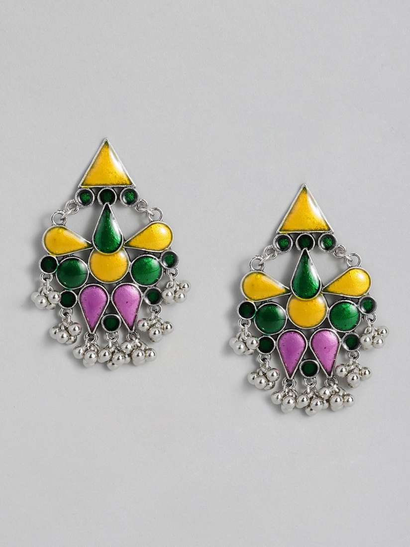 Buy Sangria Enamelled Geometric Drop Earrings Earrings for Women 19841808 Myntra