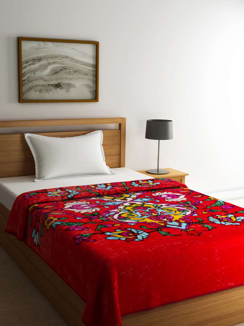 Buy Raymond Home Red Printed Mild Winters Single Blanket Blankets Quilts and Dohars for Unisex 1984413 Myntra