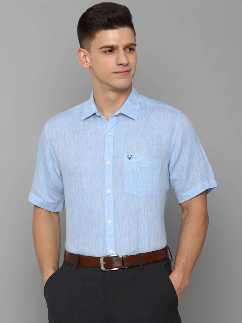 Allen solly white linen shirts deals