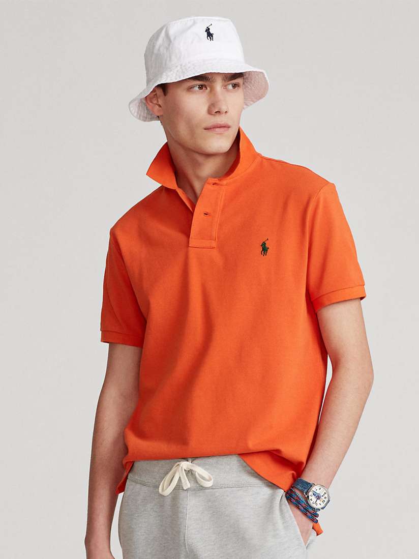Mens orange ralph lauren polo shirt hot sale