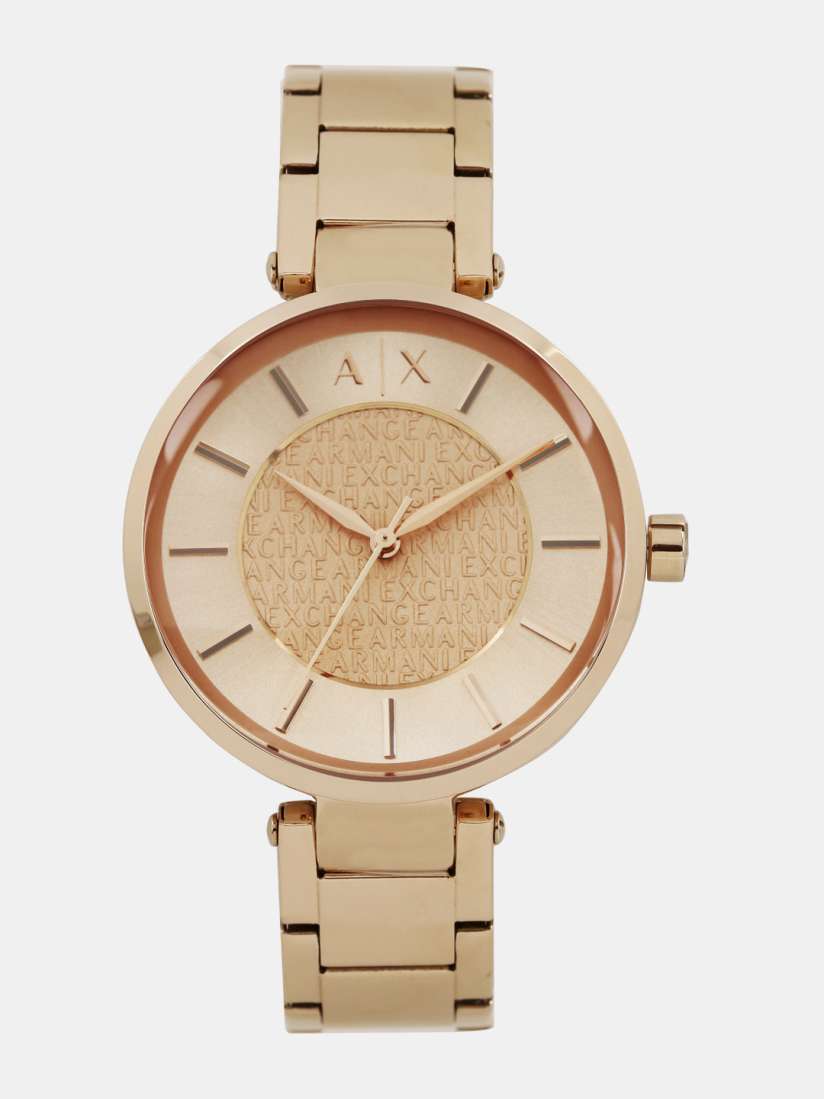 Armani exchange watch rose gold cheap