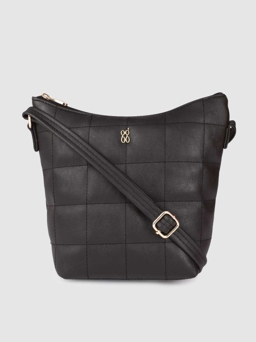 Buy Baggit Black Structured Sling Bag with Quilted Detail Handbags for Women 19859064 Myntra