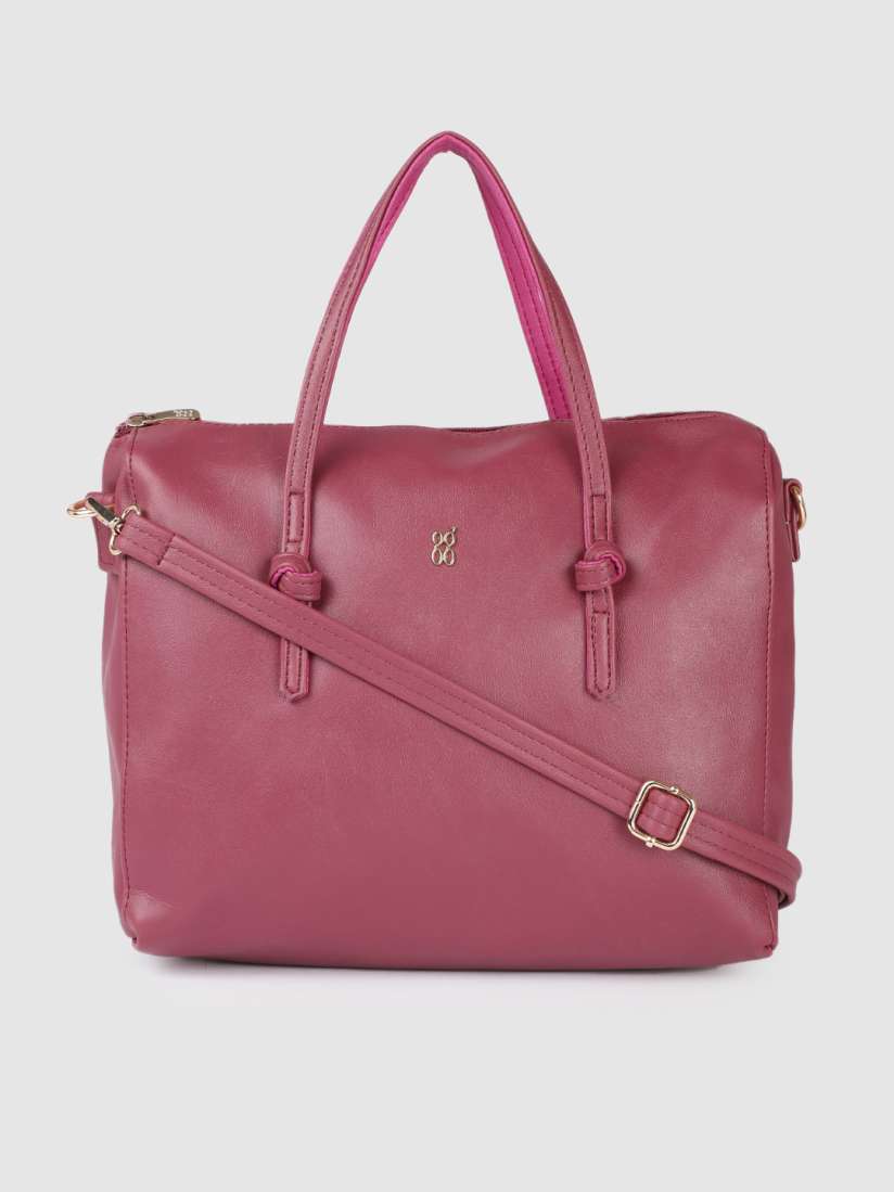 Buy Baggit Burgundy Solid Handheld Bag Handbags for Women 19859084 Myntra