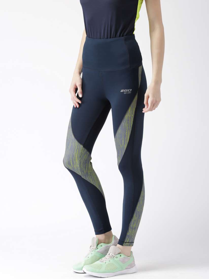 Buy 2GO Navy Printed Running Tights Tights for Women 1986126 Myntra