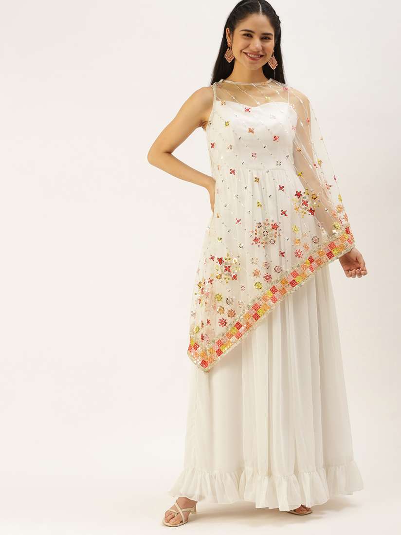 Myntra white dress shop