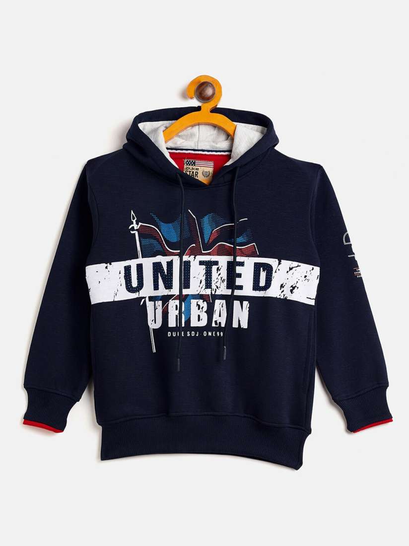 Buy Duke Boys Blue Printed Hooded Cotton Sweatshirt Sweatshirts for Boys 19868368 Myntra
