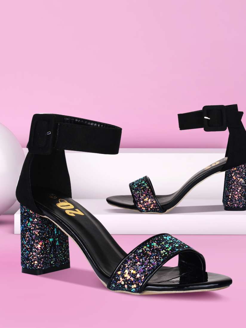Myntra black heels sale
