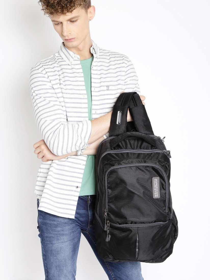 Buy AMERICAN TOURISTER Unisex Black AM Tech Gear Backpack Backpacks for Unisex 1987301 Myntra