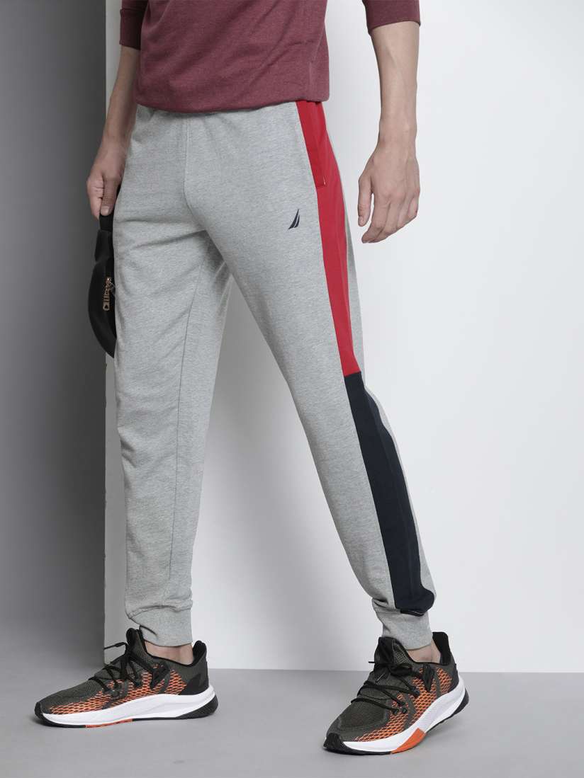 Mens joggers with side stripe clearance