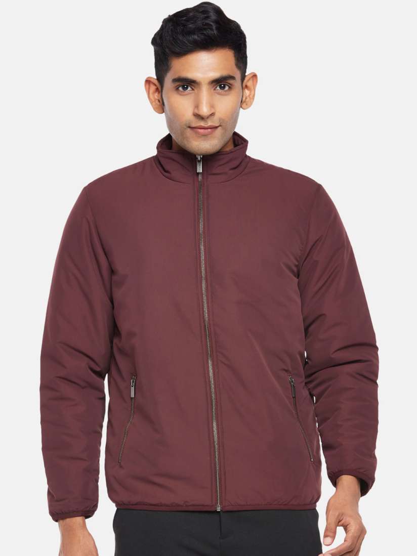 Buy BYFORD by Pantaloons Men Red Solid Outdoor Padded Jacket Jackets for Men 19875954 Myntra
