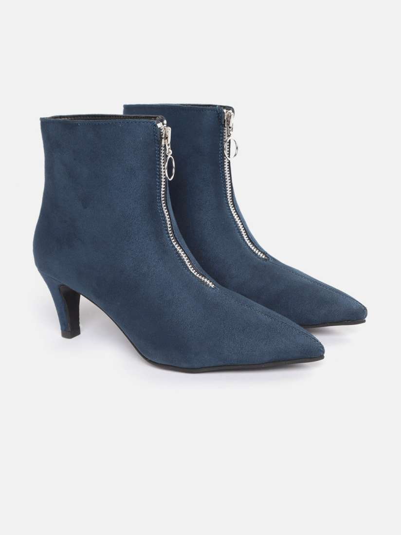 Navy kitten heel boots store
