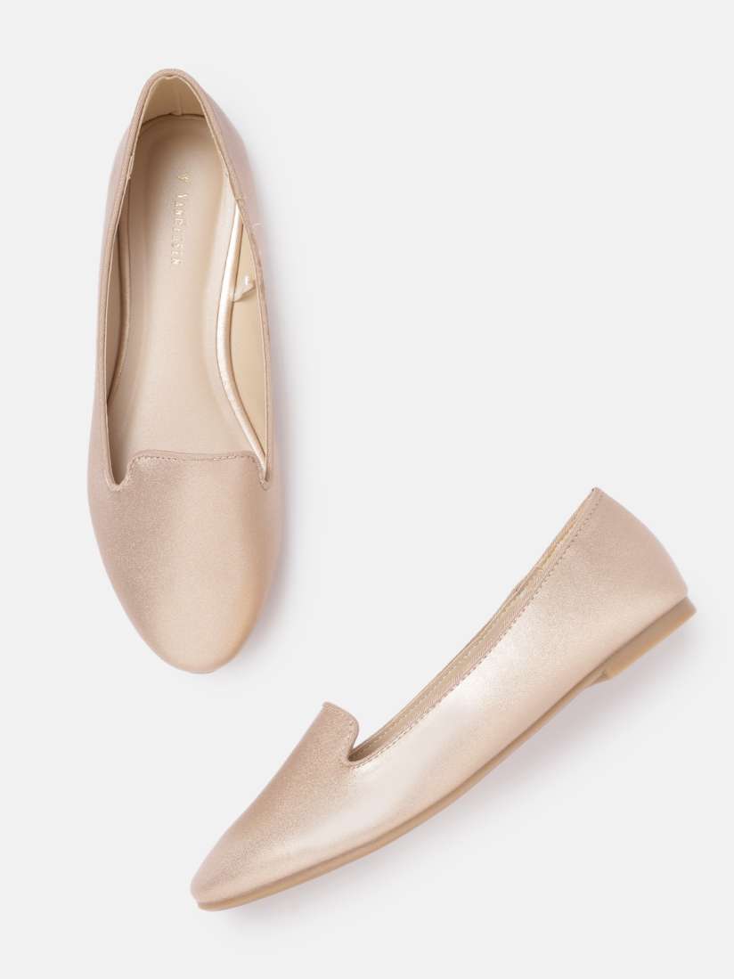 Buy Van Heusen Woman Copper Toned Round Toe Solid Ballerinas Flats for Women 19890654 Myntra