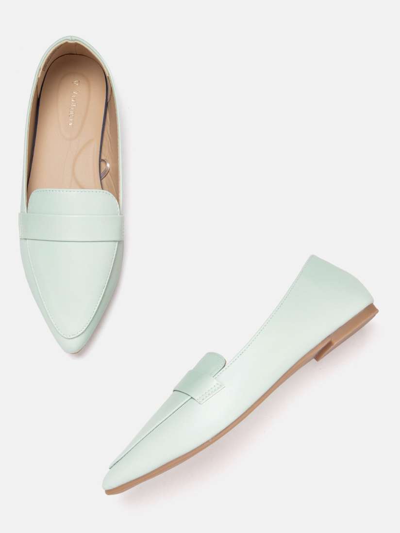 Buy Van Heusen Woman Sage Green Solid Slip Ons Casual Shoes for Women 19890662 Myntra