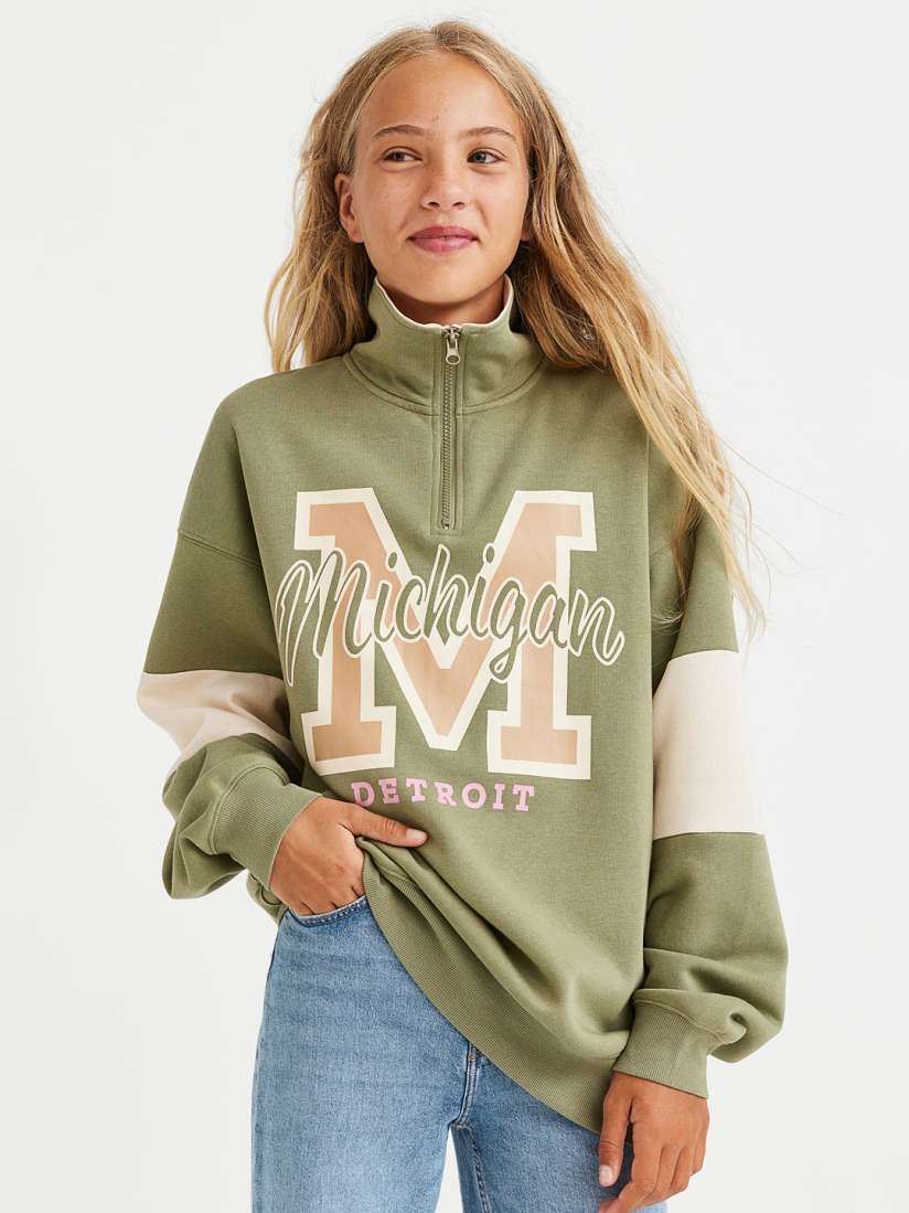 Girls green sweatshirt discount