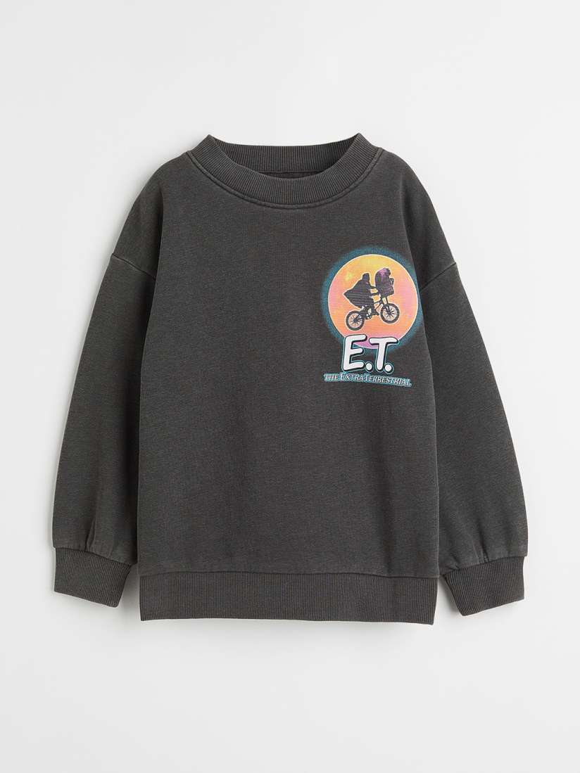 Buy H&M Grey Oversized Printed Sweatshirt - Sweatshirts for Boys 19893364 |  Myntra