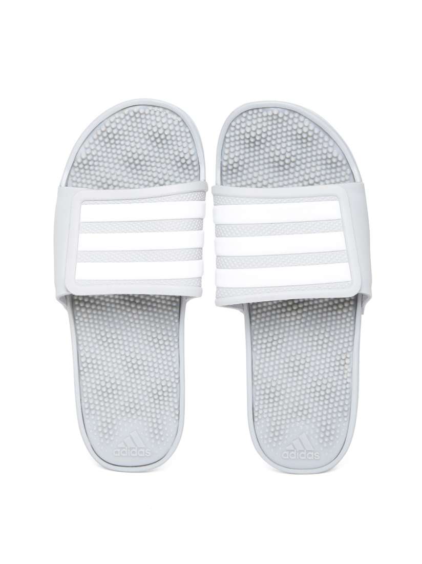 Buy ADIDAS Men Grey White Adissage 2.0 Stripes Flip Flops Flip Flops for Men 1989370 Myntra