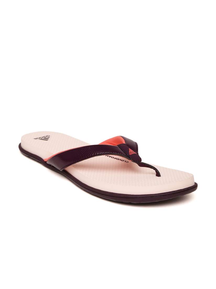Buy ADIDAS Women Purple Pink Cloudfoam One Y Snakeskin Textured Flip Flops Flip Flops for Women 1989467 Myntra