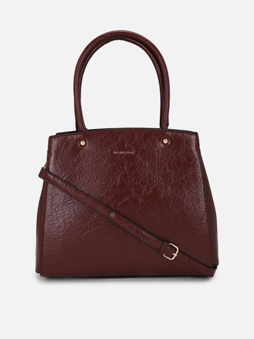 Buy Allen Solly Maroon Textured Structured Handheld Bag Handbags for Women 19896176 Myntra