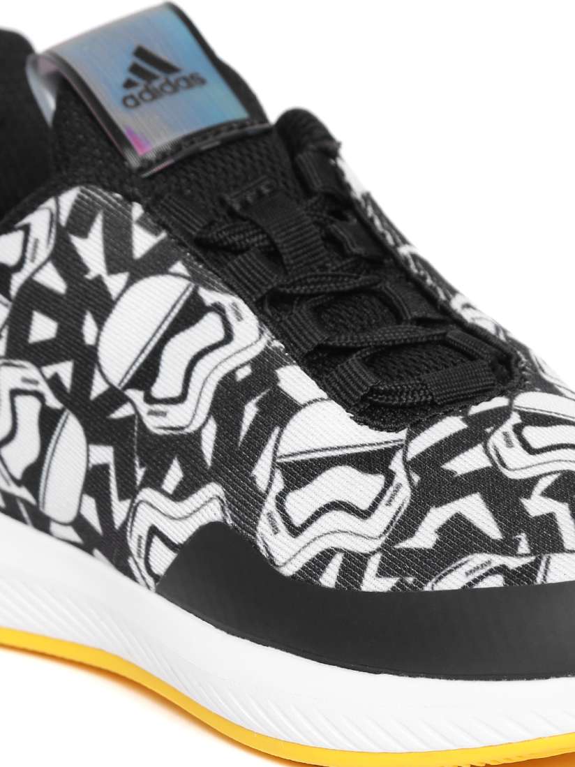 Adidas kids off-white star wars printed running shoes top