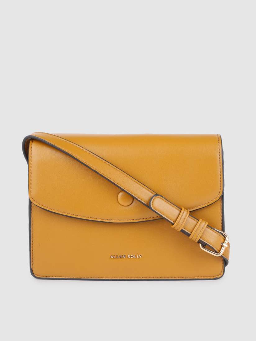 Buy Allen Solly Mustard Yellow Structured Sling Bag Handbags for Women 19900676 Myntra
