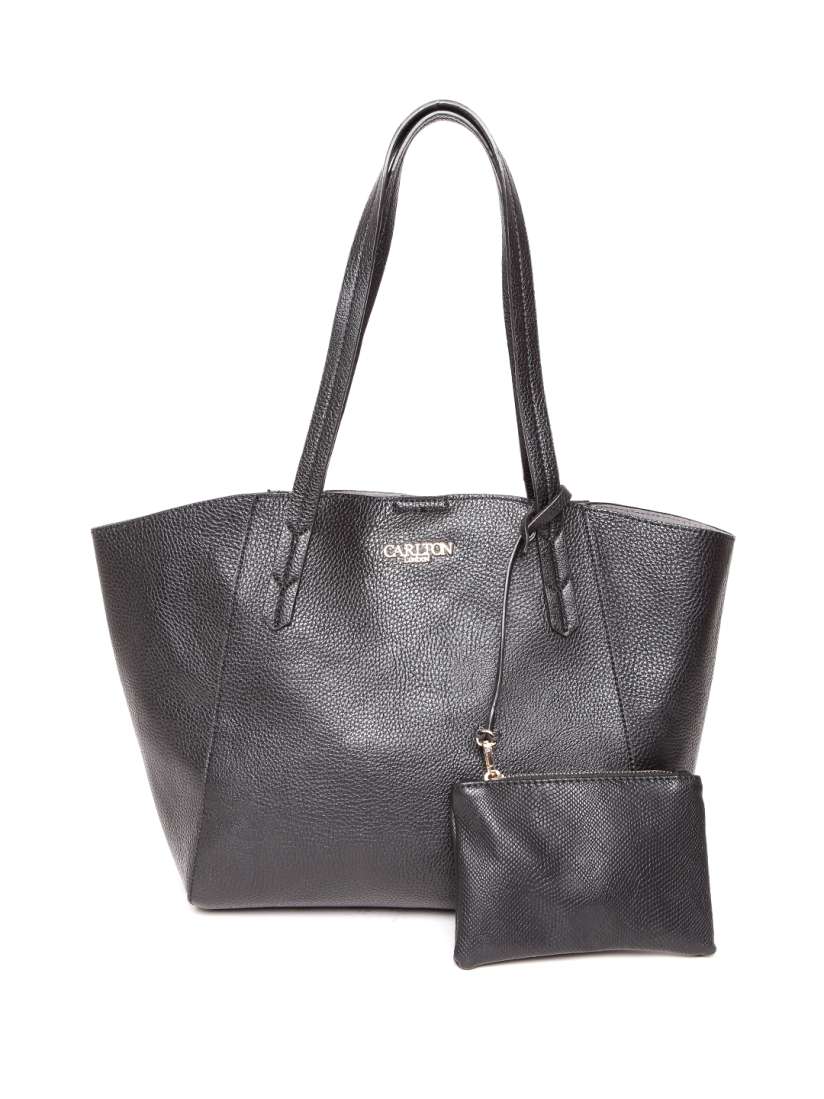 Buy Carlton London Black Solid Shoulder Bag with Pouch Handbags for Women 1990269 Myntra