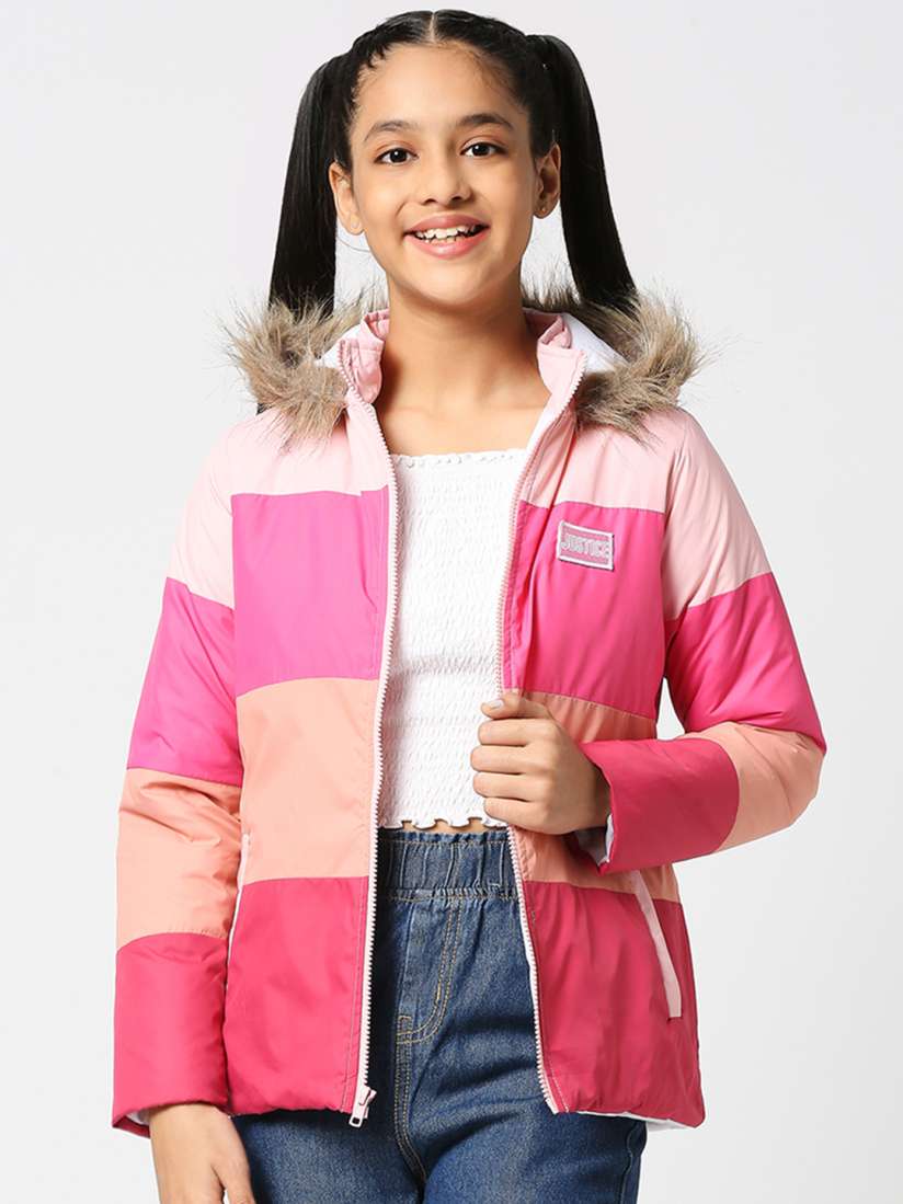 Justice water resistant jacket discount