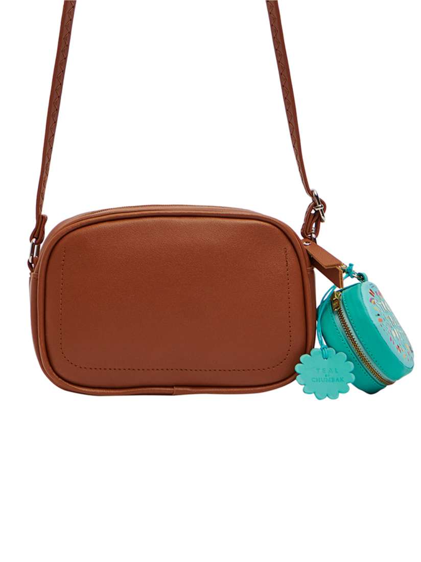Buy TEAL BY CHUMBAK Brown PU Swagger Sling Bag Handbags for Women 19905474 Myntra