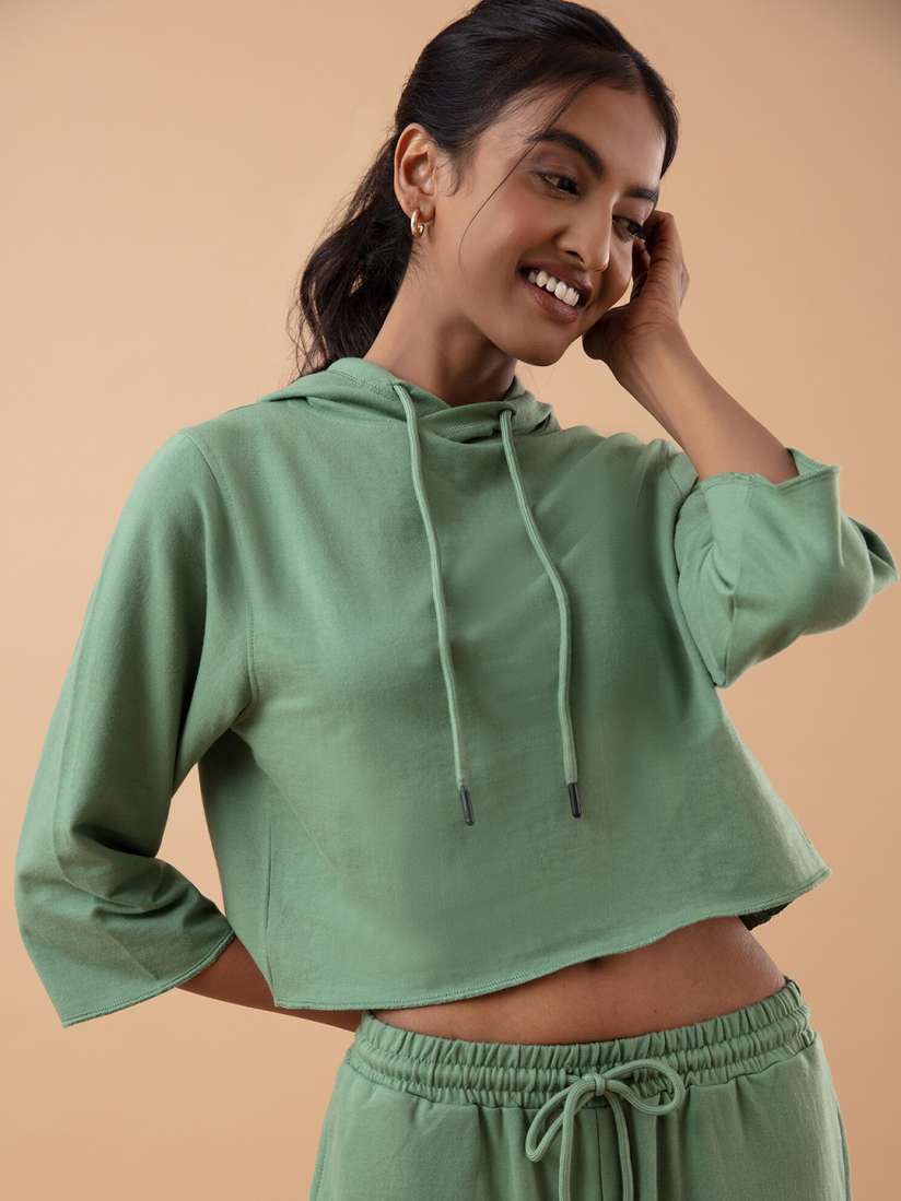 Crop hoodie myntra online